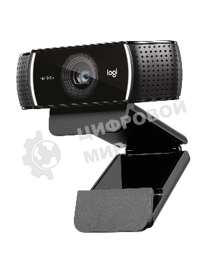 Веб-камера Logitech C922 Pro Stream 1920x1080, 30 кадр/с, USB Type-A, микрофон (2 шт, шумоподавление), автоматическая фокусировка, автоосвещение, универсальное крепление