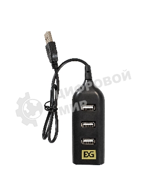 USB-концентратор ExeGate EX293976RUS DUB-42 (кабель-адаптер USB2.0 --> 4xUSB2.0, Plug&Play, черный)