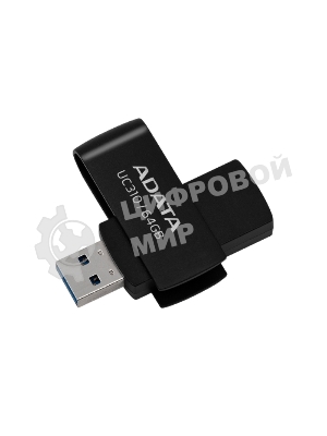 Флешка USB ADATA UC310 (UC310-64G-RBK), 64Gb, USB 3.2, R/W 100/30, черный