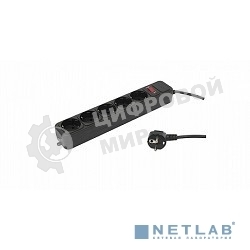 Сетевой фильтр PC Pet AP01006-5-BK 5 м, 5 розеток, черный