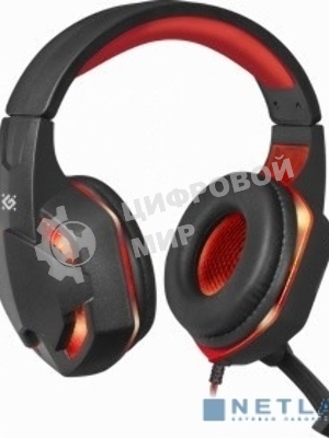 Гарнитура Defender WARHEAD G-370 черный/красный