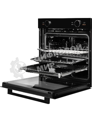 Встраиваемый духовой шкаф Kuppersberg HT 612 Black ШхВхГ: 59.5х59.6х56.5 см, 72 л, А+, гидролизная очистка, черный