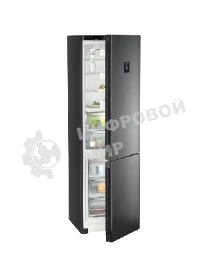 Холодильник Liebherr CBNbdc 573i-22 001 черный двухкамерный 255/94л морозилка снизу, No Frost
