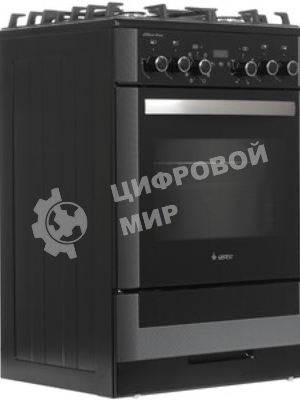 Плита комбинированная Gefest ПГЭ 6502-03 0044 черный, конфорок 4 газовых, духовка 55 л, 60 см x 85 см x 60 см