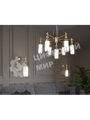 Настенный светильник Ambrella light LH55280 BS/FR латунь/белый матовый E14 max 40W 140*80*310