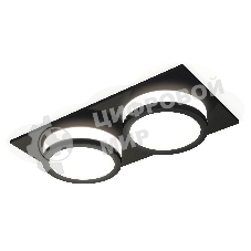 Комплект встраиваемого светильника Ambrella light XC7636041 SBK/FR черный песок/белый матовый MR16 GU5.3 (C7636, N7121)