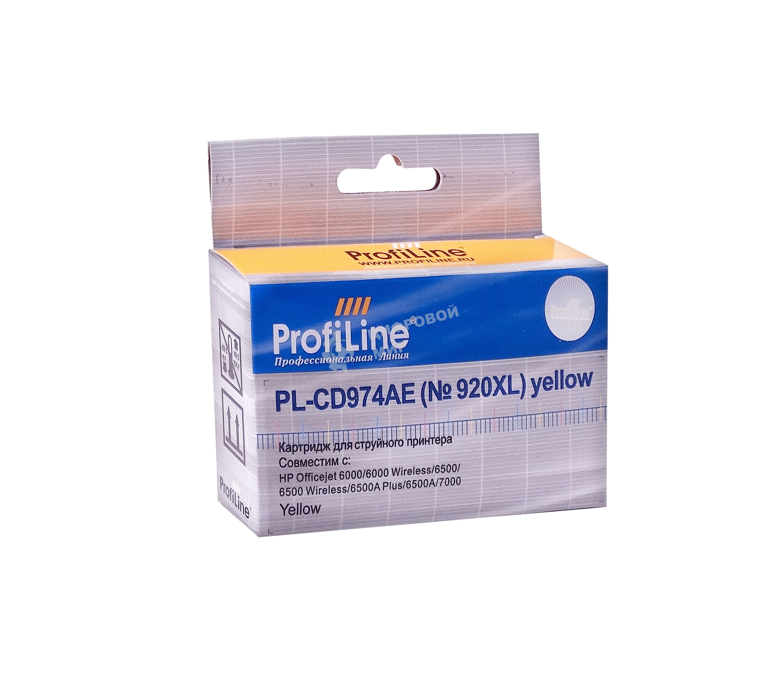 Картридж струйный ProfiLine PL-CD974AE №920XL для принтеров HP officejet 6000/6500/7000 Yellow водн
