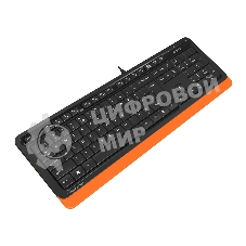 Клавиатура проводная A4Tech Fstyler FK10, USB, черный/оранжевый