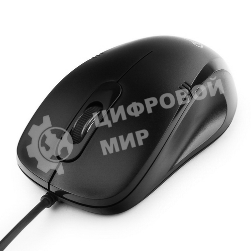 Мышь проводная Gembird MOP-100 черный, 1000 dpi, USB, кнопки - 3
