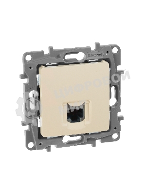 Розетка компьютерная RJ45 кат. 5 UTP, сл. кость ETIKA