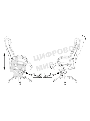 Кресло Бюрократ T-9924SL черный, кожа
