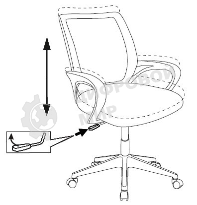 Кресло компьютерное Бюрократ CH-W695NLT TW-05N TW-10N темно-синий, сетка/ткань, крестовина пластик, пластик белый