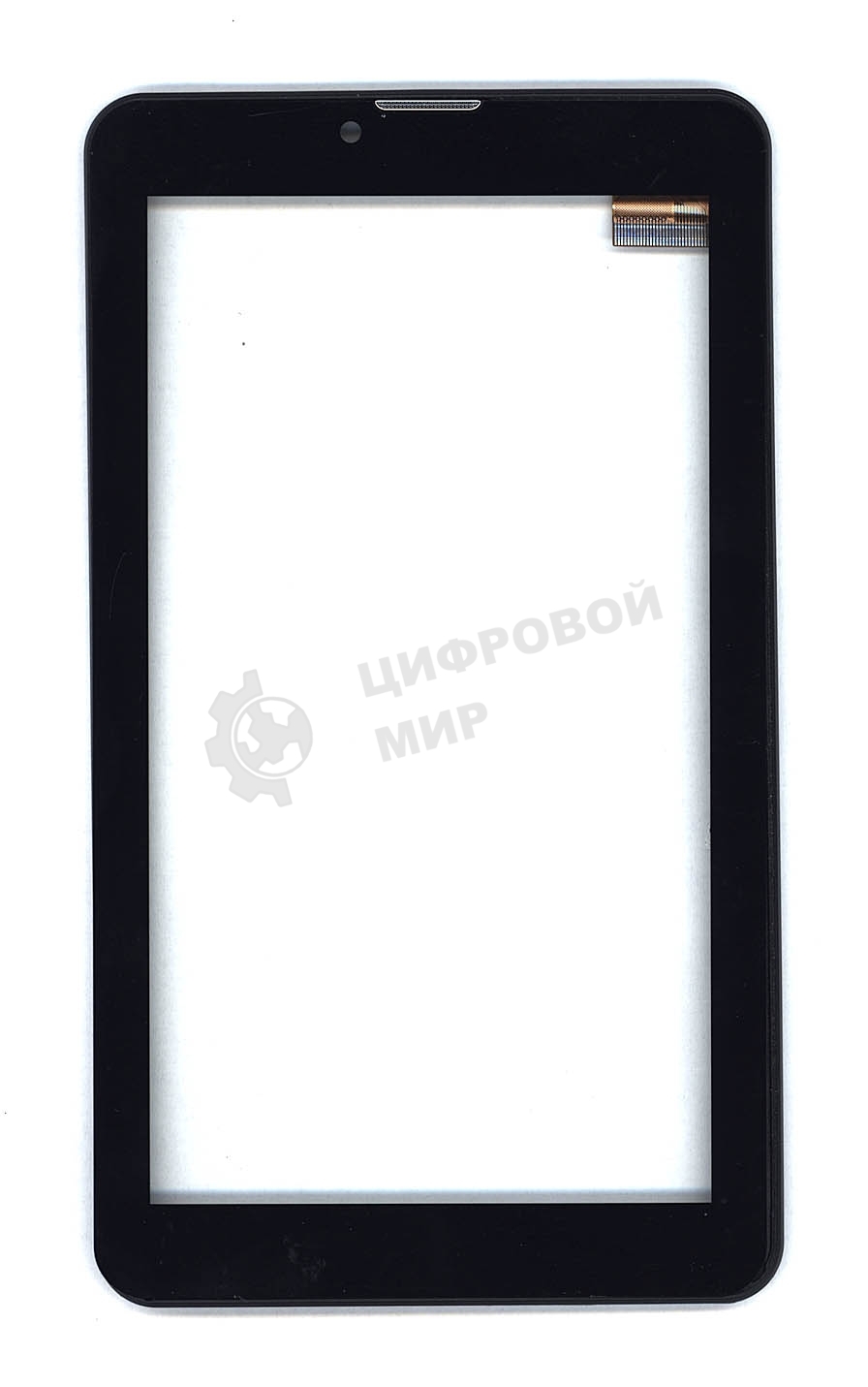 Сенсорное стекло (тачскрин) для Irbis TZ48, черное с рамкой