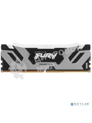 Оперативная память Kingston Fury Renegade, DDR5, 16Gb (1x16Gb), 6400MHz, CL32, DIMM, с радиатором, RGB, серебристый/черный