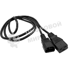 Шнур питания Lanmaster LAN-PP19/14-1.5-BK C19-С14 проводник.:3x0.75мм2 1.5м 220В 10А черный