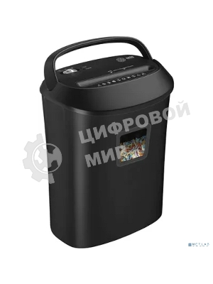 Шредер Cactus CS-SH-P8 черный (секр.P-4) фрагменты 12лист. 25лтр. скрепки скобы пл.карты CD