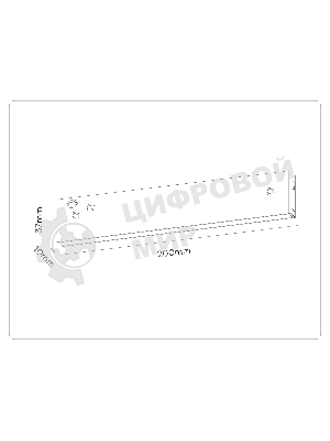 Трековый светильник GL2320 BK черный IP20 10W 3CCT 3000/4200/6400K 48V 200*10*37