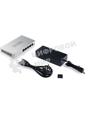 Коммутатор ZYXEL GS1200-5HPV3-EU0101F, 5×1 Гбит/с, 4×PoE+, 68 Вт, управляемый