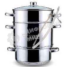 Соковарка KELLI KL-4107 8,0л(Объем 8 л. 3х-слойное капсульное дно. Дуршлаг для фруктов, овощей, ягод. Прозрачная стеклянная крышка с паровыпуском. Удобные ручки не нагреваются. Высококачественная нерж. сталь 18/10. Зеркальная полировка. Подходит к индукционным плитам.)