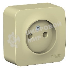 Розетка б/з без шторок, изолир. пластина 16А, 250В SE Blanca наруж Беж