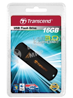 Флешка USB Transcend JetFlash 700 (TS16GJF700), 16Gb, USB 3.0, R/W 70/20, черный