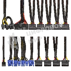 Блок питания ExeGate 900PPX (EX222114RUS), 900Вт, 80 PLUS Bronze, 140мм, модульный, черный