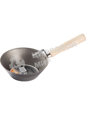 Ковш стальной Sparta штукатурный, деревянная ручка