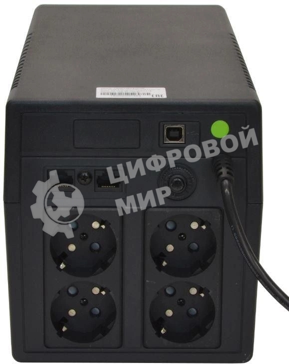 Источник бесперебойного питания Связь Инжиниринг СИПБ1,2БА.6-11/ЛИ 720Вт 1200ВА черный