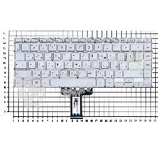 Клавиатура для ноутбука Asus K413JA серебристая