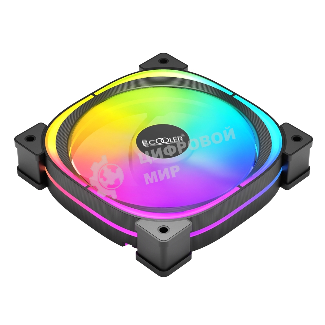 Вентилятор для корпуса PCCooler EF120 ARGb черный, 120 мм, 1500 об/мин, 25.7 дБ, 4 pin