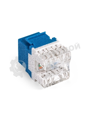 Модуль-вставка Keystone Jack RJ-45 ExeGate KJ-8P8C-U-C6A-180-Dual (Кат.6A, неэкранированная, 180 градусов, IDC Krone/110)