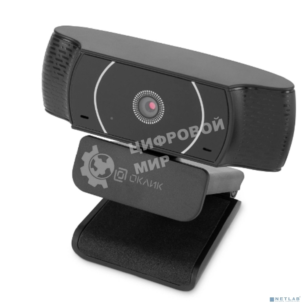 Веб-камера OKLICK OK-C016HD 1280x720, 30 кадр/с, USB Type-A, микрофон, универсальное крепление