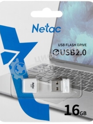 Флешка USB Netac U116 (NT03U116N-016G-20WH), 16Gb, USB 2.0, R/W 70/30, белый