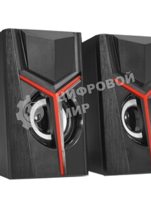 Акустическая система 2.0 Qumo TRON AS007, 10 ВТ, объемное звучание, RGb подсветка, USB/Jack 3,5мм