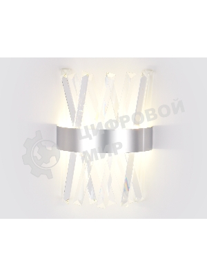 Настенный светодиодный светильник с хрусталем TR5322 CH/CL хром/прозрачный 24W 285*260*124