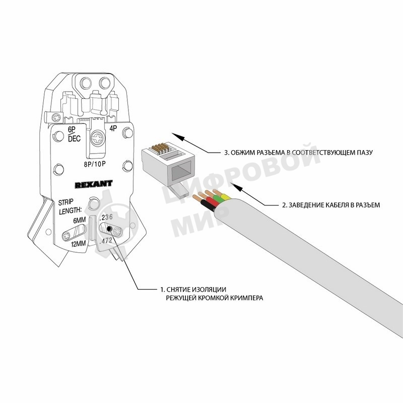 Телефонный разъем PROconnect RJ-14 (6P4C)