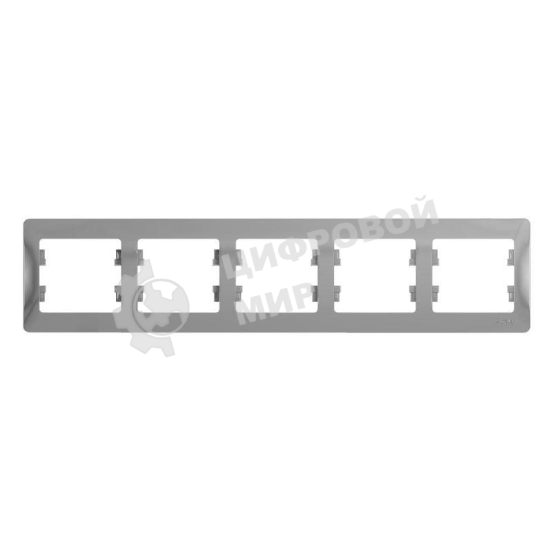 Рамка 5-м Glossa горизонт. алюм. SchE GSL000305