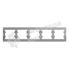 Рамка 5-м Glossa горизонт. алюм. SchE GSL000305