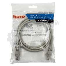 Патч-корд Buro UTP cat.5e 2м серый RJ-45 (m)-RJ-45 (m)