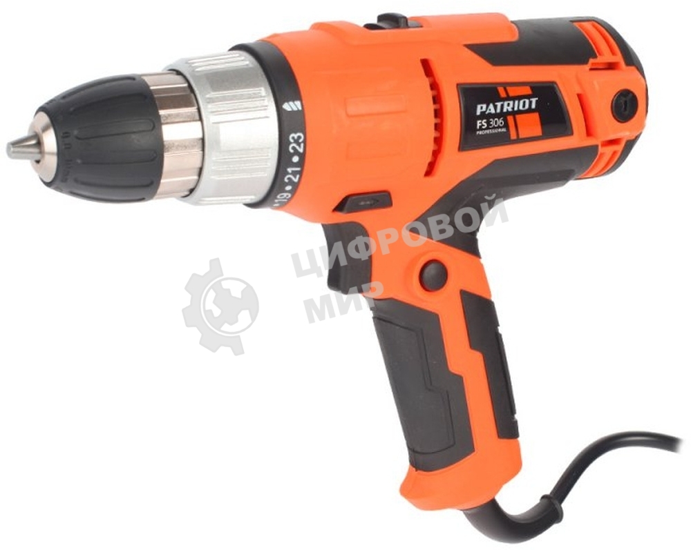 Дрель-шуруповерт сетевой Patriot FS 306, Сетевая, 300 Вт