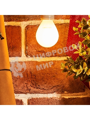 Лампа светодиодная филаментная Rexant Шарик GL45 9.5 Вт 915 Лм 2700K E14 матовая колба