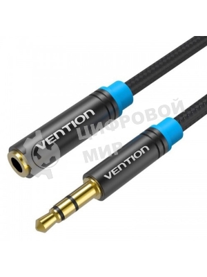 Кабель Vention 3.5 Jack-3.5 Socket 2 m белый круглый 12103