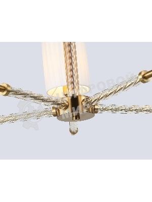 Люстра Ambrella light LH71500/5 BS/FR латунь/белый матовый E14*5 max 40W D680*640