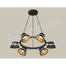 Светильник Ambrella light XB9193101/6 SBK/PYG/CL черный песок/золото желтое полированное/прозрачный GX53 (C9193, N8145)