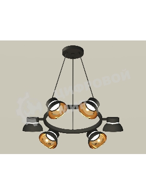 Светильник Ambrella light XB9193101/6 SBK/PYG/CL черный песок/золото желтое полированное/прозрачный GX53 (C9193, N8145)