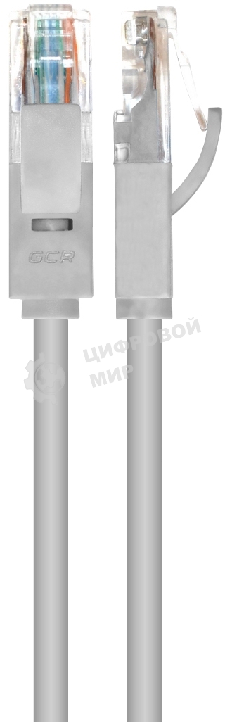 Патч-корд Greenconnect прямой 0.15m, UTP кат.5e, серый, позолоченные контакты, 24 AWG, литой, GCR-LNC03-0.15m, ethernet high speed 1 Гбит/с, RJ45, T568B Greenconnect Патч-корд прямой 0.15m, UTP кат.5e, серый, позолоченные контакты, 24 AWG, литой, GCR-LNC0