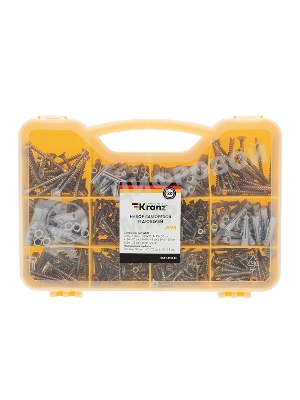 Набор саморезов и дюбелей Kranz 590 шт.