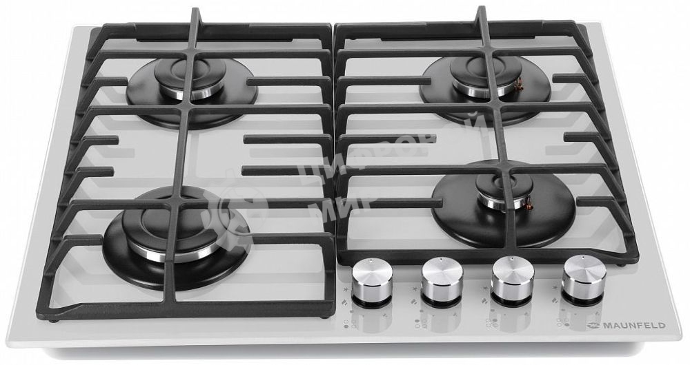 Газовая варочная панель Maunfeld EGHG.64.6CW/G, 4 конфорки, закаленное стекло, белый