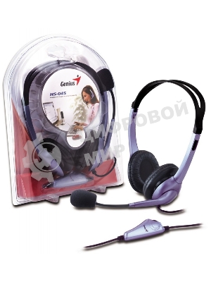Гарнитура Genius HS-04S Two jack фиолетовый, проводная, 3.5 мм