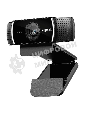 Веб-камера Logitech C922 Pro Stream 1920x1080, 30 кадр/с, USB Type-A, микрофон (2 шт, шумоподавление), автоматическая фокусировка, автоосвещение, универсальное крепление